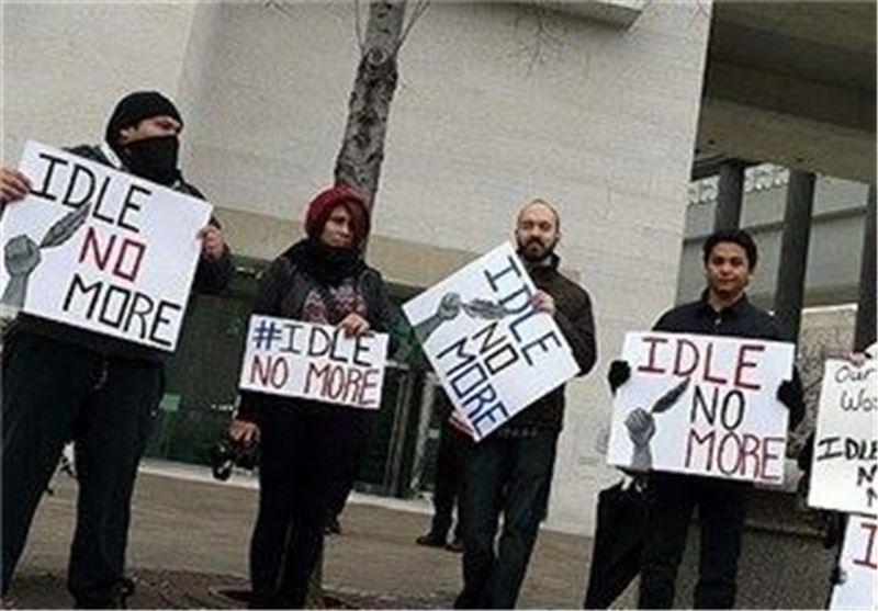تظاهرات اعتراض آمیز مقابل سفارت کانادا در آمریکا