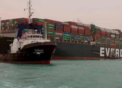 کانال سوئز همچنان به علت انحراف کشتی باری پانامایی مسدود است