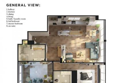 آنالیز دکوراسیون داخلی و نقشه خانه 100 متری دو خوابه