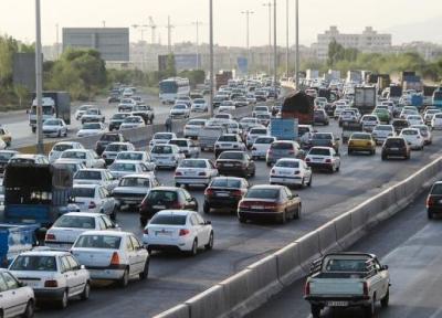 آخرین شرایط ترافیکی جاده های کشور ، ترافیک ورود به تهران سنگین است