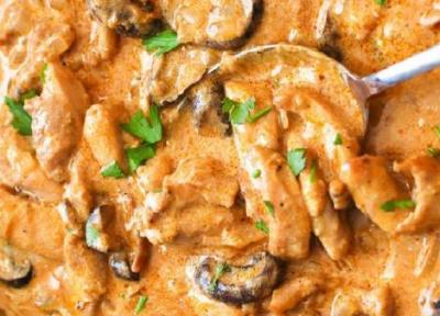 طرز تهیه چیکن استراگانف حرفه ای به سبک سرآش پزها